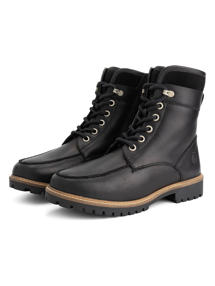 Leder-Boots "Langstrand" in Schwarz