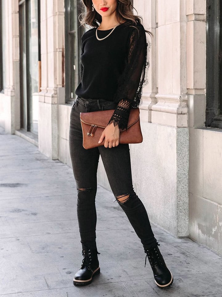 Blouse zwart