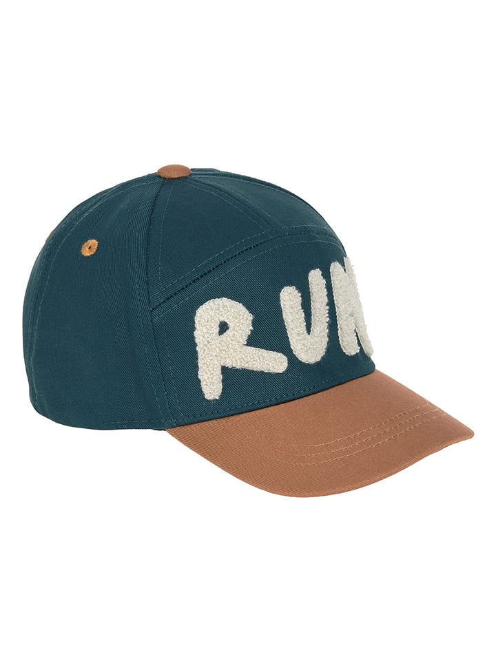 Pet "Run" donkerblauw/lichtbruin