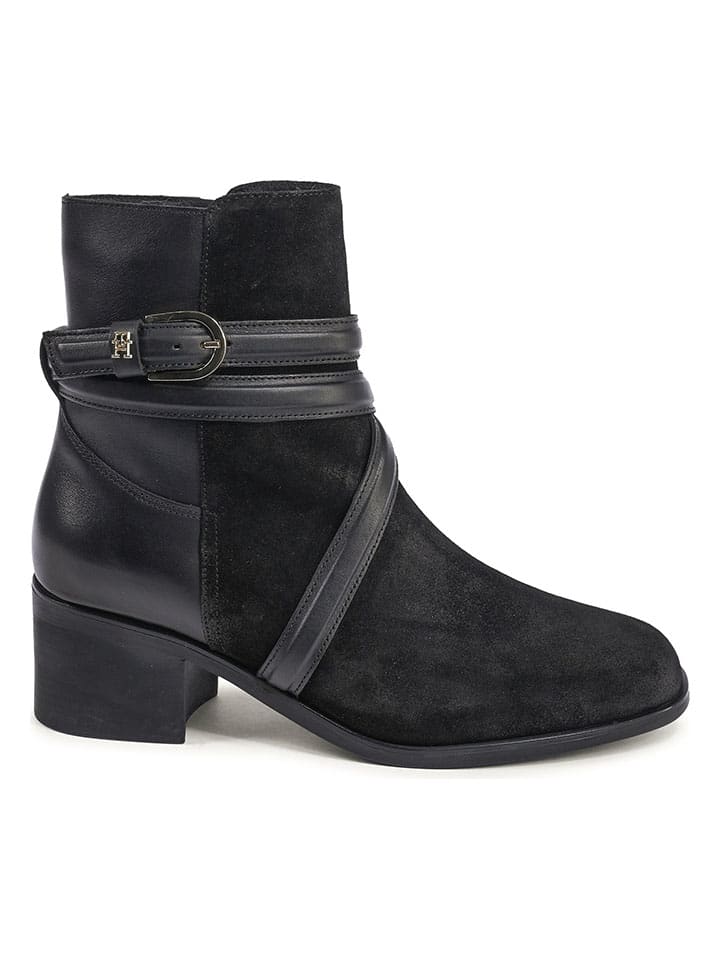 Leder-Boots in Schwarz