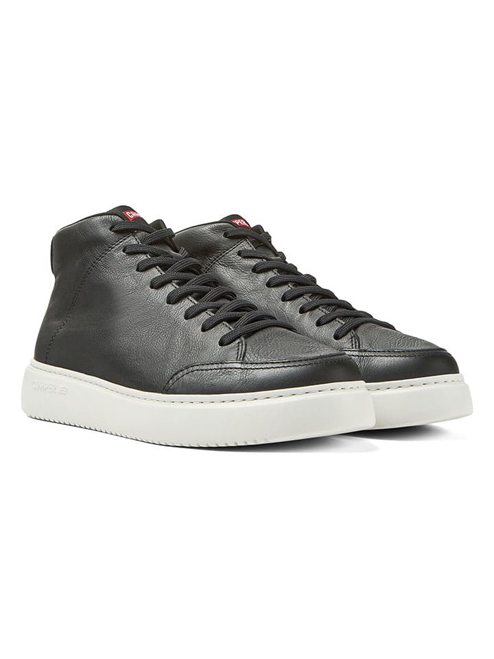 Leder-Sneakers in Anthrazit