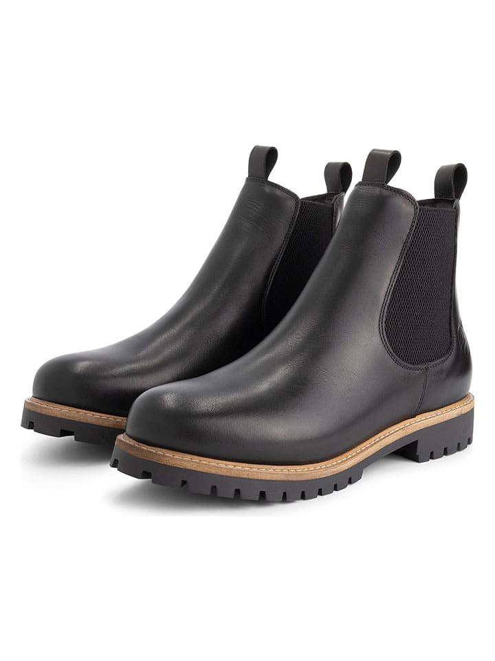 Leren chelseaboots zwart