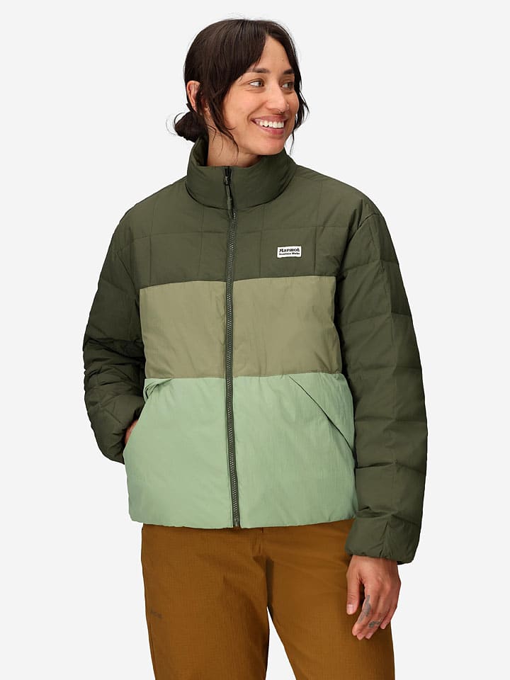 Steppjacke "Ares" in Khaki/ Grün