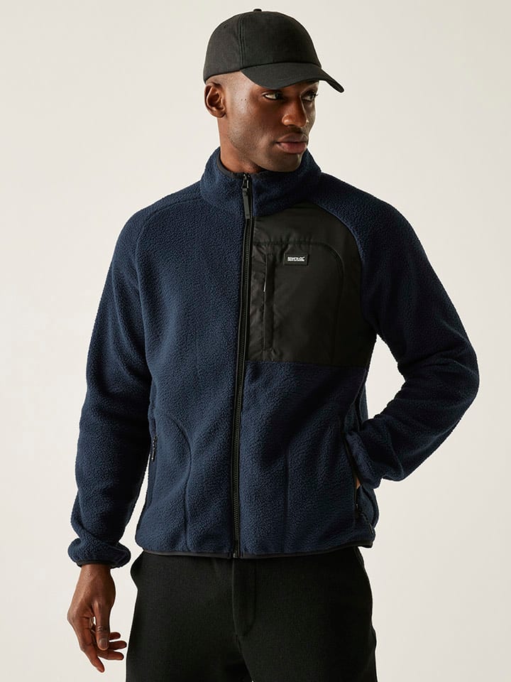 Fleece vest "Frankie Borg" donkerblauw