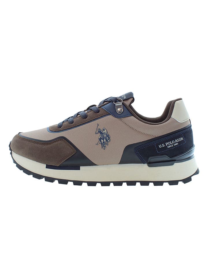 Sneakersy w kolorze brązowo-granatowym