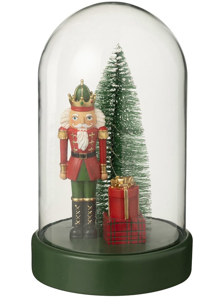 Dekoracja LED w kolorze zielono-czerwonym - wys. 28,5 x Ø 17,5 cm