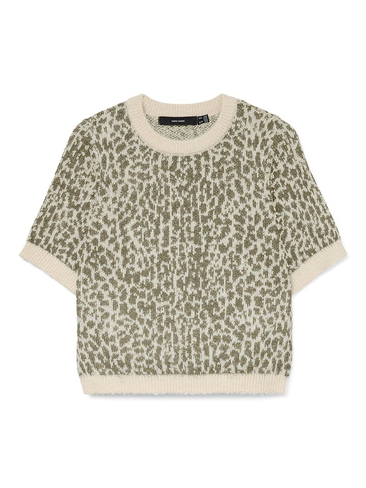 Sweter w kolorze oliwkowo-beżowym