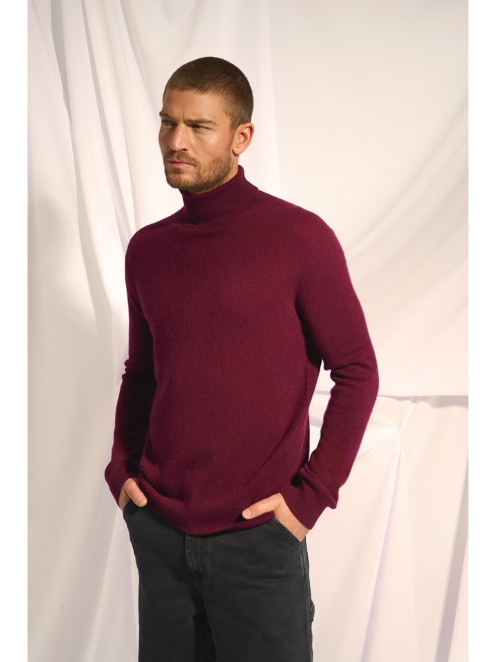Kaschmir-Rollkragenpullover "Connor" in Bordeaux