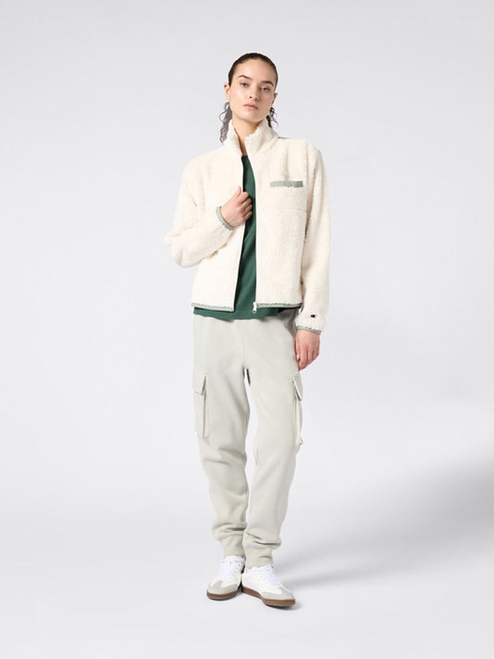 Kurtka polarowa w kolorze kremowym