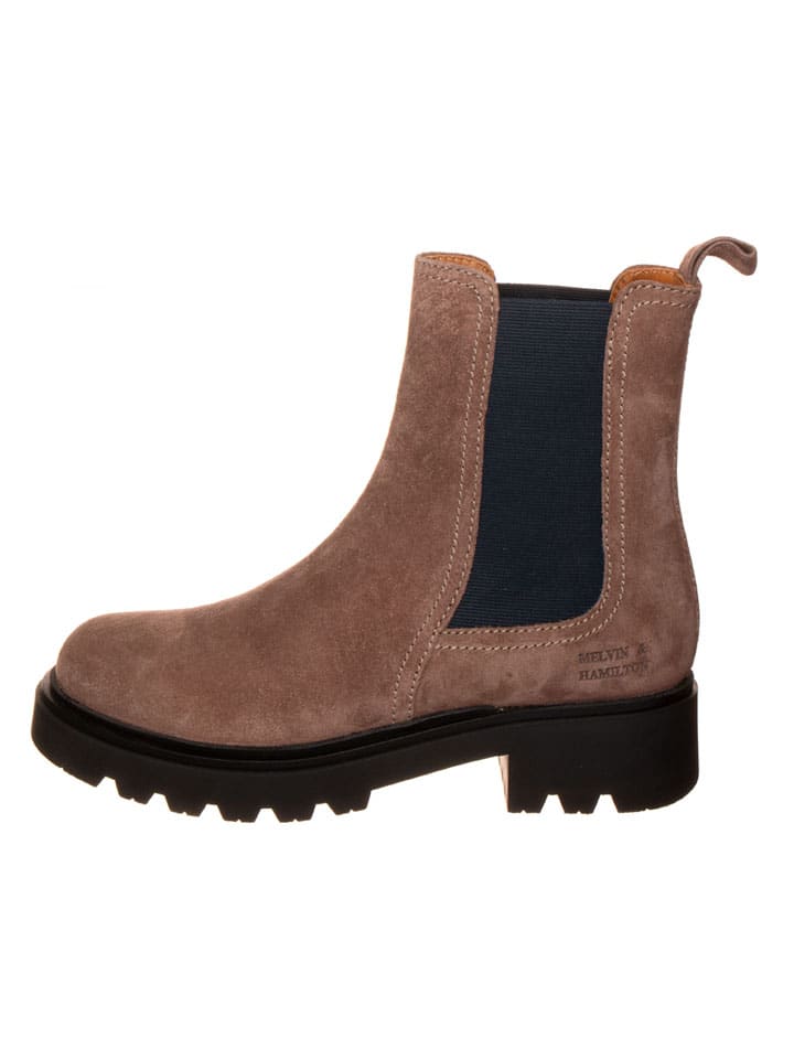Leren chelseaboots lichtbruin