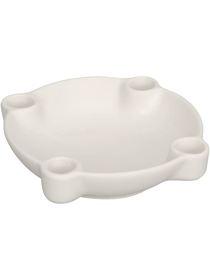 Świecznik w kolorze białym - Ø 18,5 cm