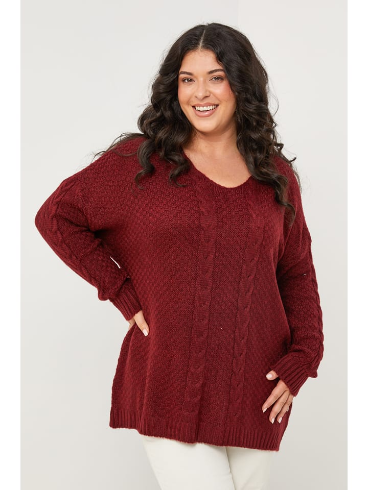 Sweter w kolorze bordowym