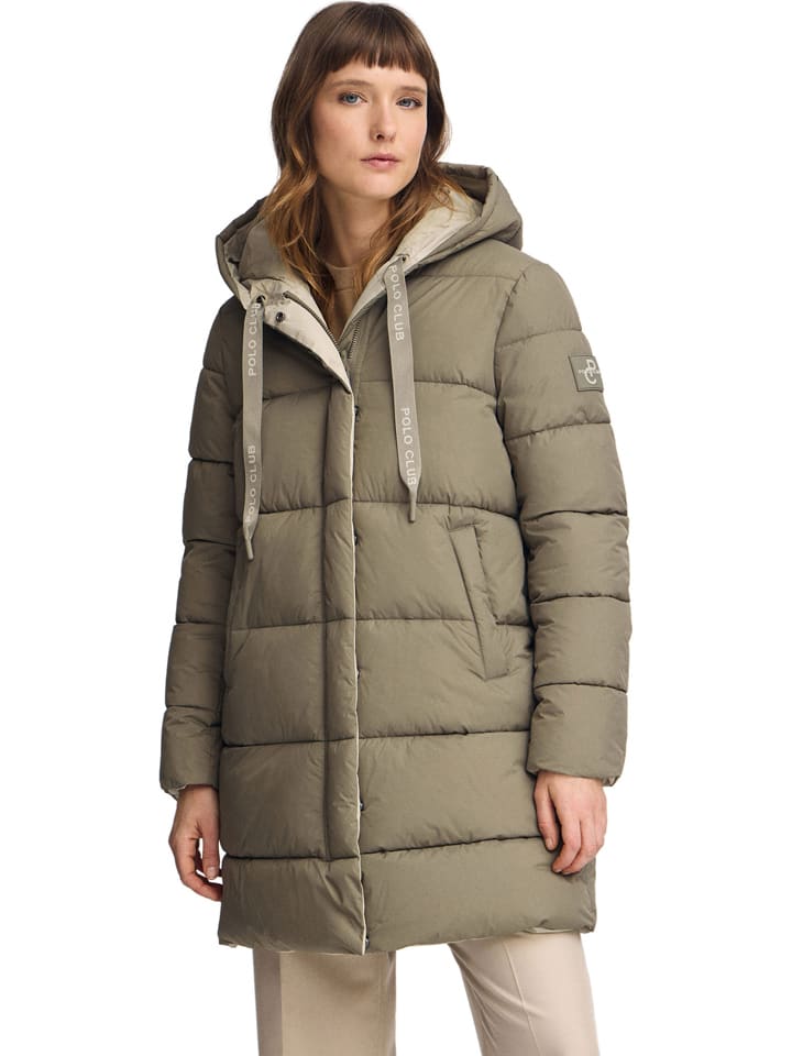 Wende-Steppjacke in Beige/ Khaki