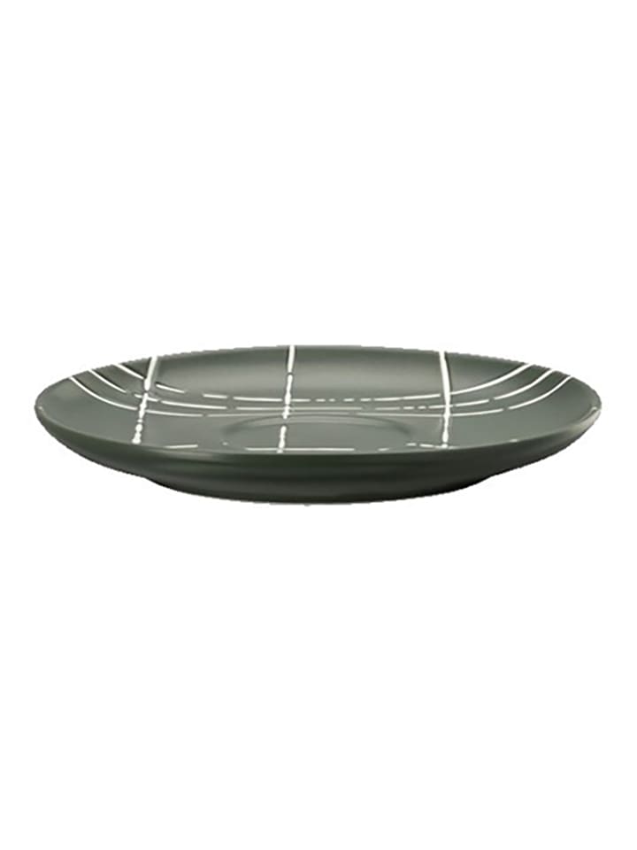 Spodek "Fun" w kolorze biało-zielonym do filiżanki do espresso - Ø 11,6 cm