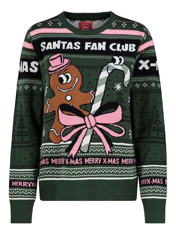 Sweter w kolorze ciemnozielonym