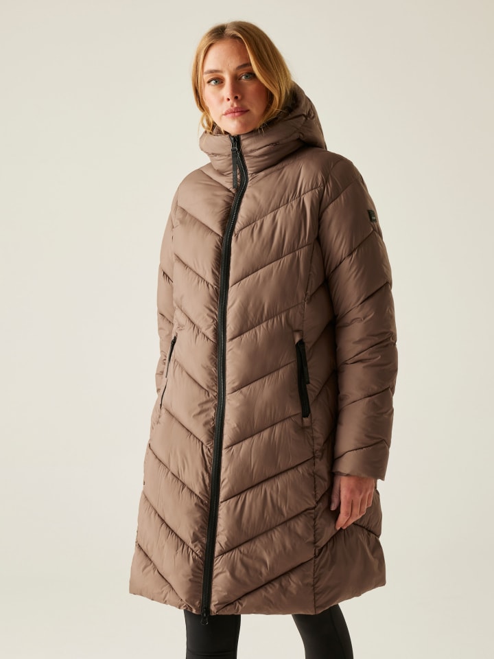 Steppmantel "Anita" in Taupe