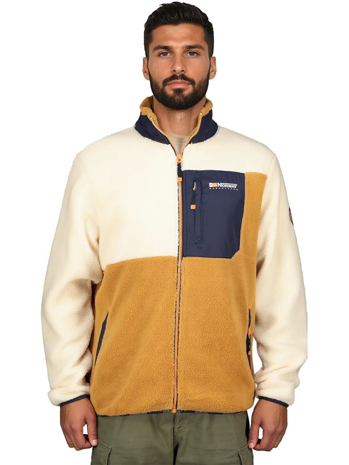 Fleecejacke "Tarley" in Creme/ Gelb
