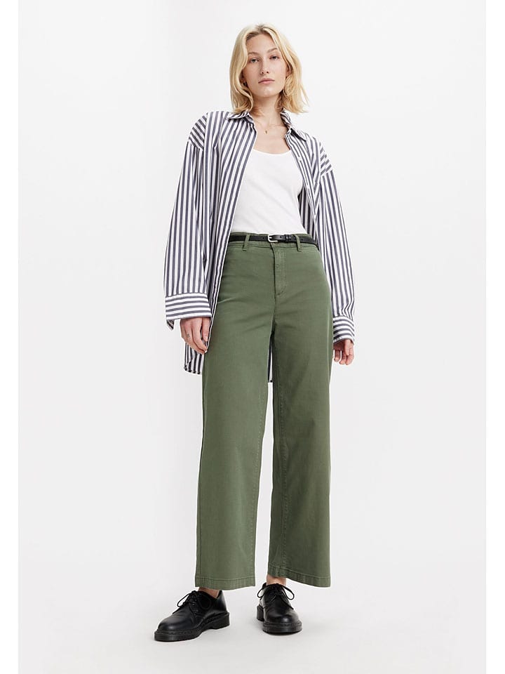 Spodnie - Comfort fit - w kolorze khaki