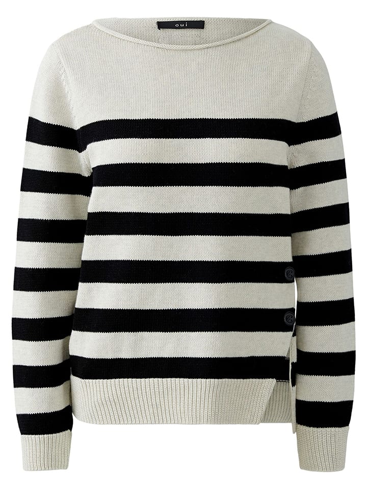 Sweter w kolorze biało-czarnym