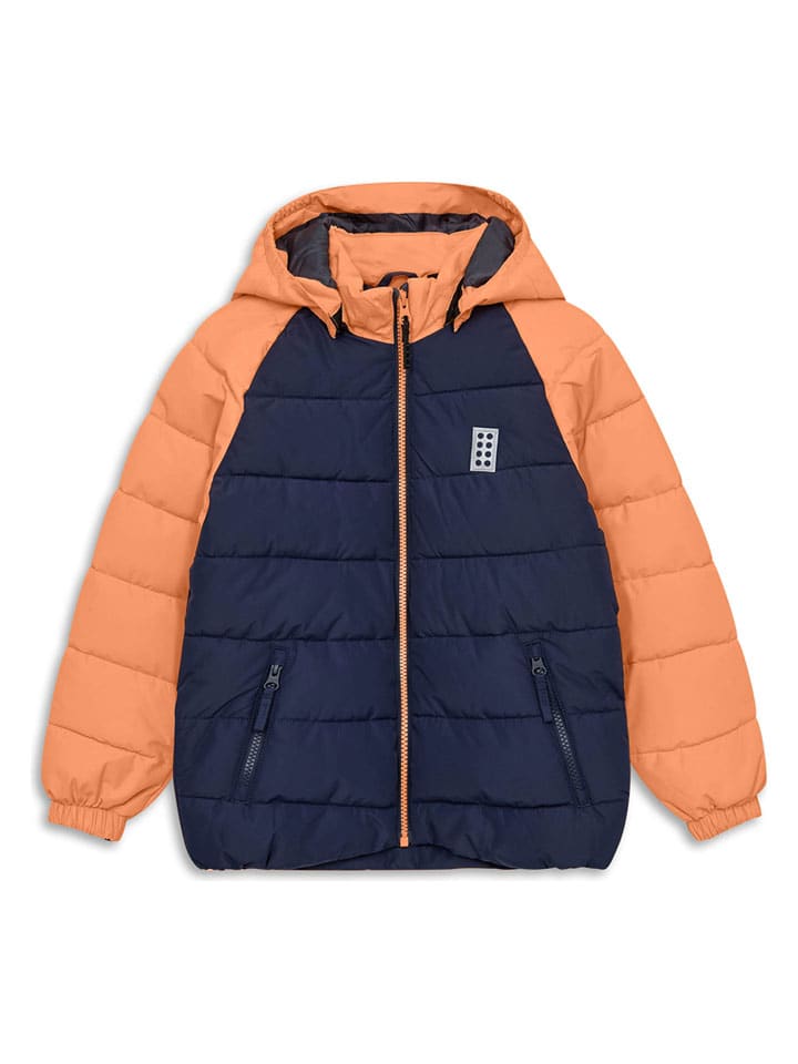 Steppjacke "Jipe" in Dunkelblau/ Orange