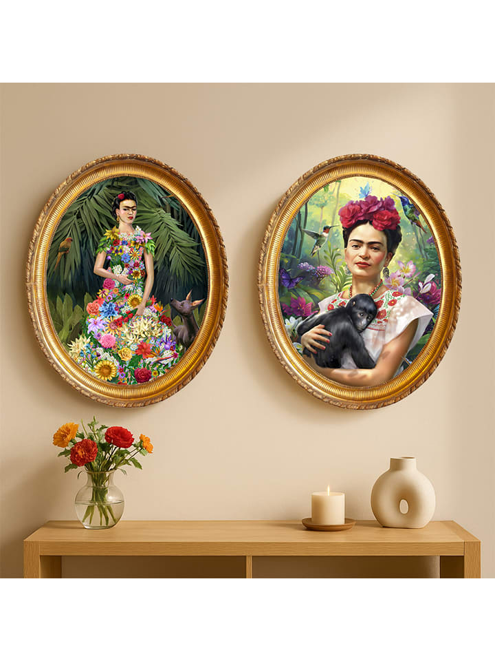 Druck artystyczny "Floral Soul" ze wzorem w ramce - 40 x 50 cm