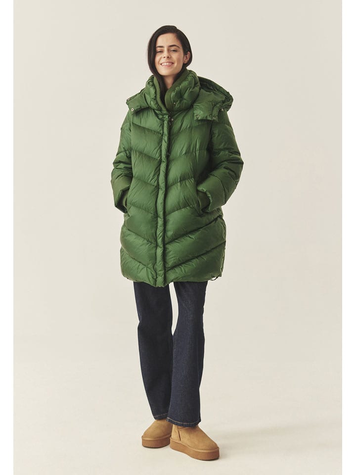 Wintermantel groen