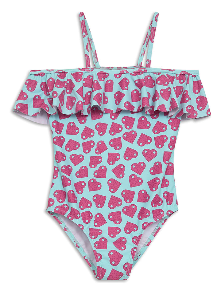 Badpak mintgroen/roze
