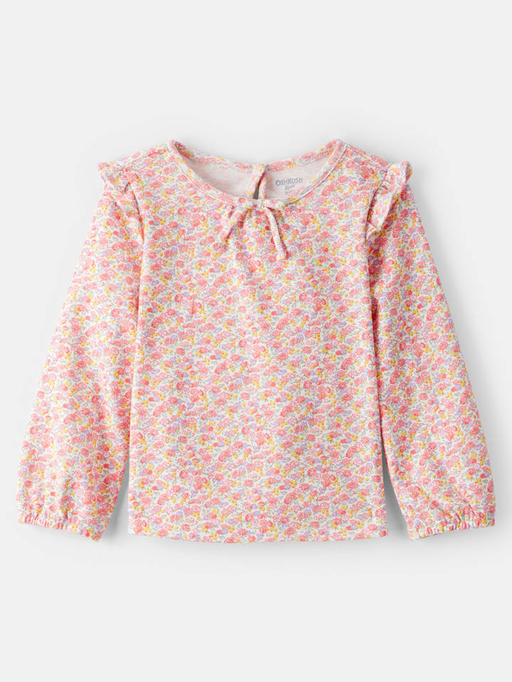 Longsleeve wit/lichtroze