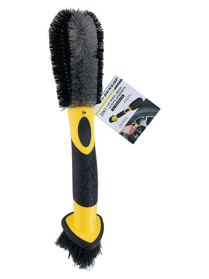 Szczotka w kolorze czarno-żółtym do felg samochodowych - dł. 35 cm