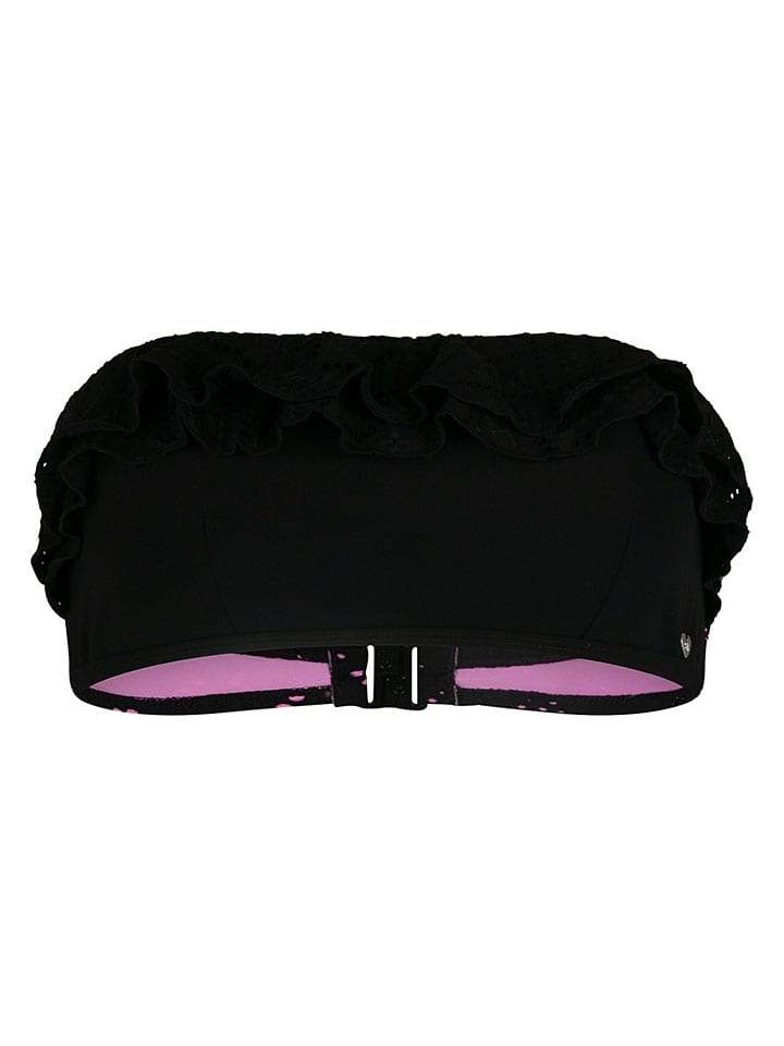 Biustonosz bikini w kolorze czarno-różowym