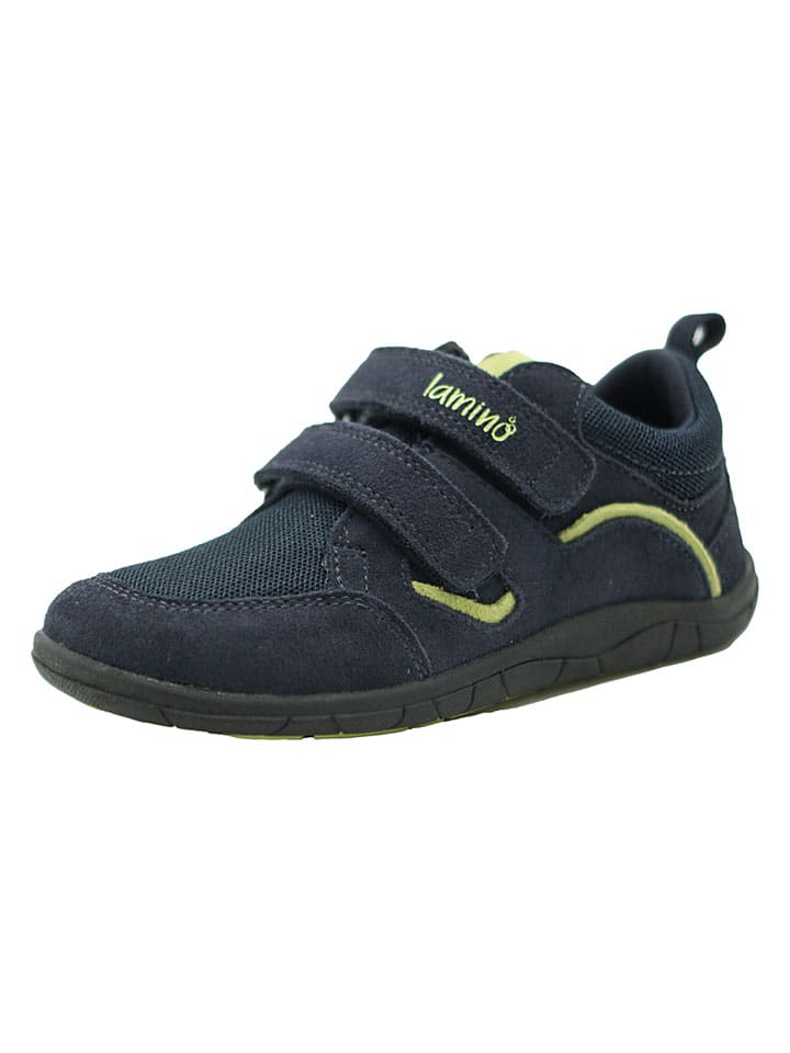 Skórzane buty barefoot w kolorze granatowym