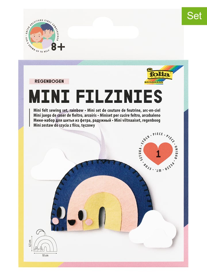 Zestaw "Mini Filzinies - Rainbow" do szycia - 8+