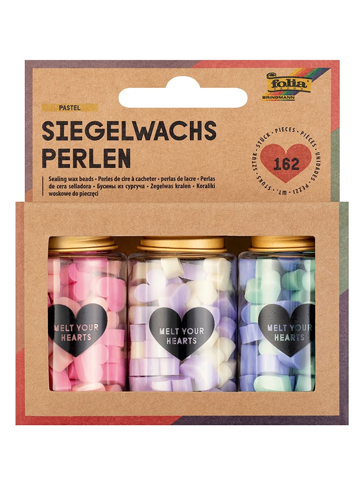 Koraliki woskowe (162 szt.) "Pastel" do pieczęci - 12+