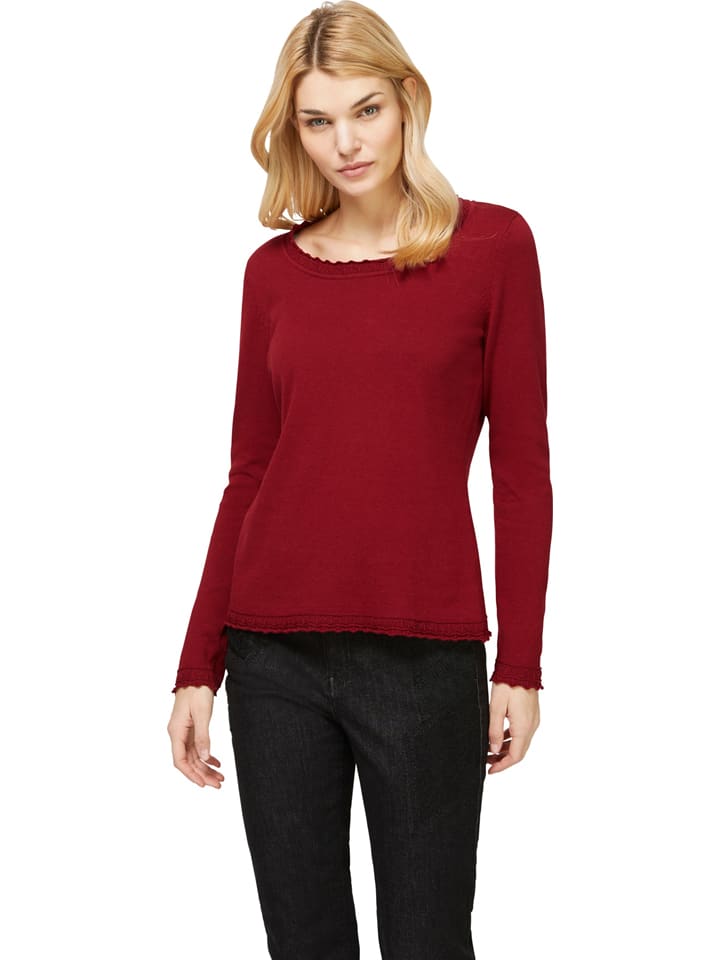 Sweter w kolorze bordowym