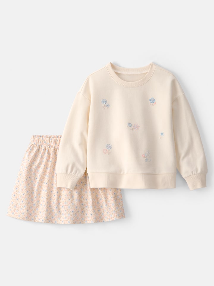 2-delige outfit beige