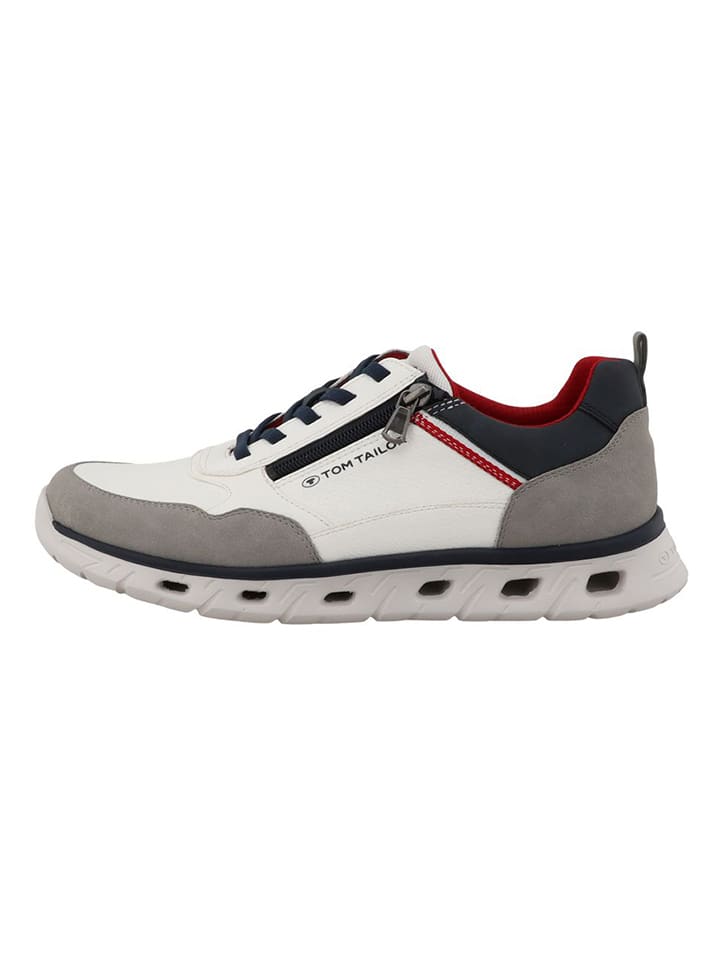 Sneakers wit/grijs/donkerblauw