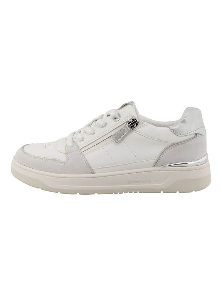 Sneakers wit/zilverkleurig