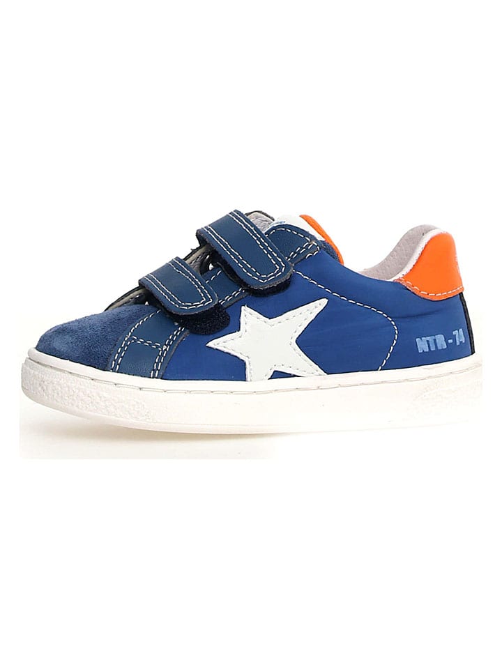 Skórzane sneakersy "Pinn" w kolorze niebieskim