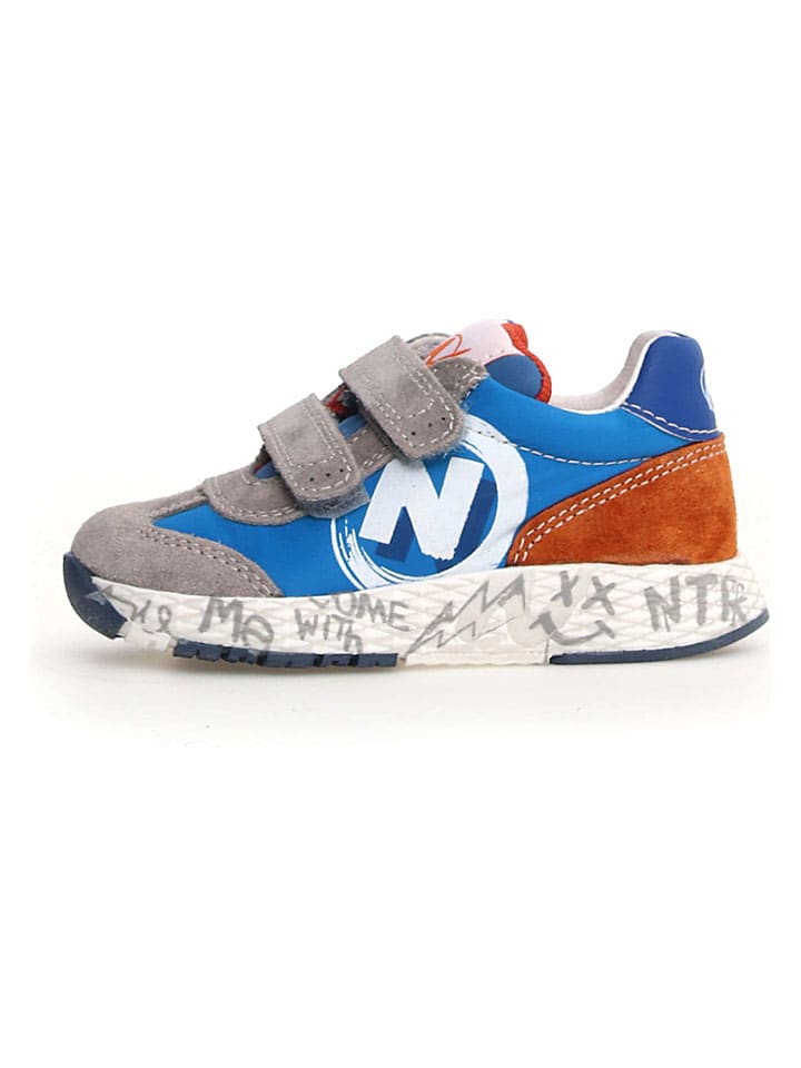 Skórzane sneakersy "Jesko 2" w kolorze szaro-niebieskim