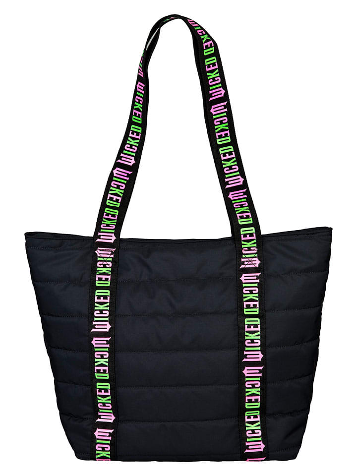 Shopper bag "Wicked" w kolorze czarnym - 44 x 33,5 x 15 cm