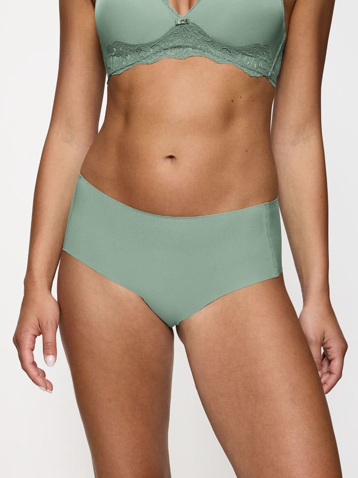 Pełne figi high waist w kolorze zielonym