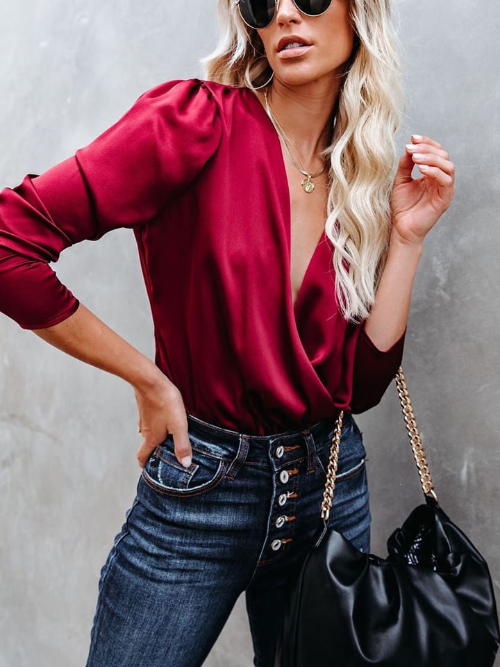 Bluse in Rot