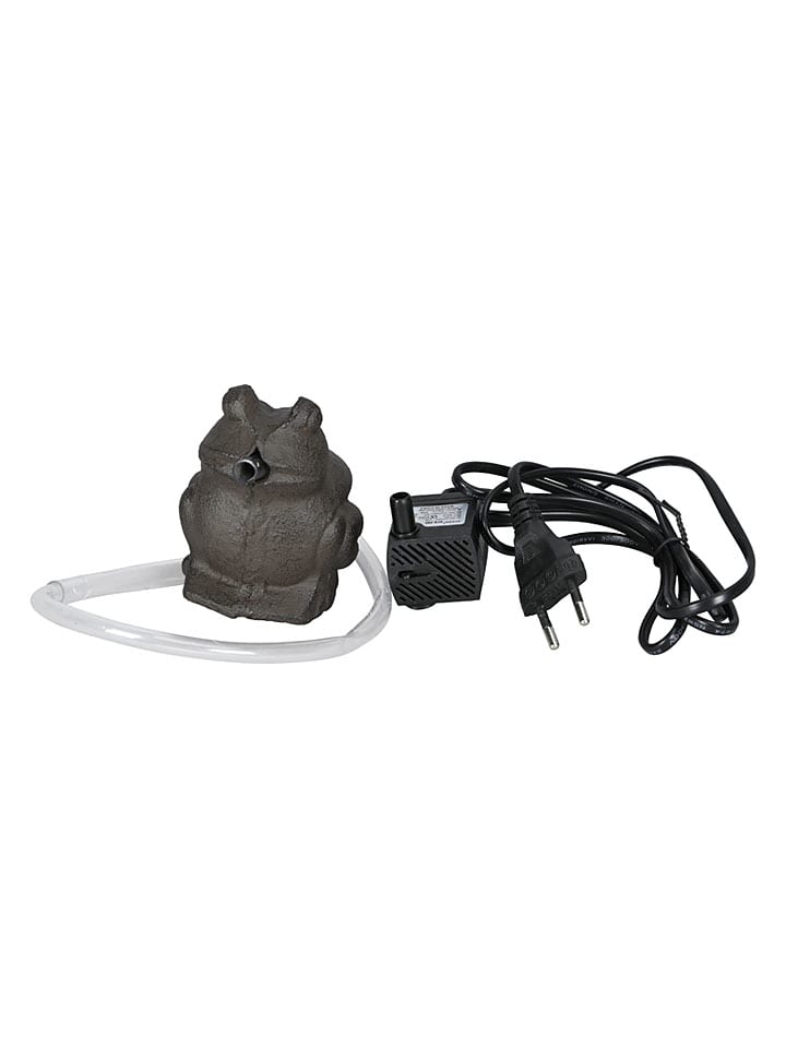 Dekoracja wodna "Frog" w kolorze brązowym - 7 x 9 x 6,5 cm