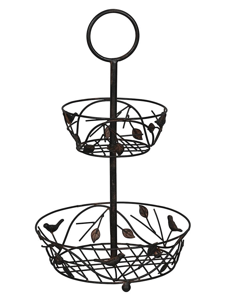 Etażerka w kolorze brązowym - wys. 51,5 x Ø 30 cm
