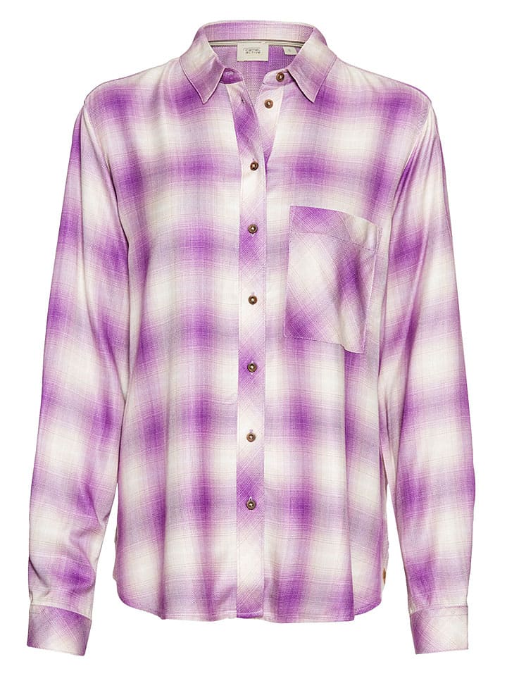 Blouse crème/paars