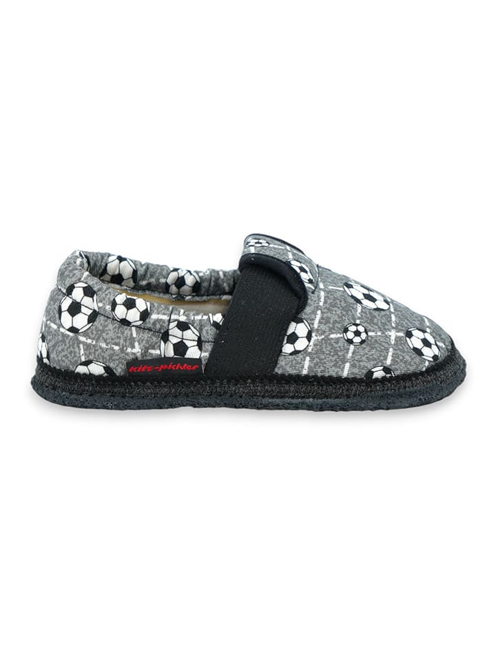 Pantoffels "Roy - Print" grijs/zwart