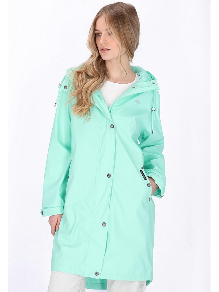 Regenmantel mintgroen