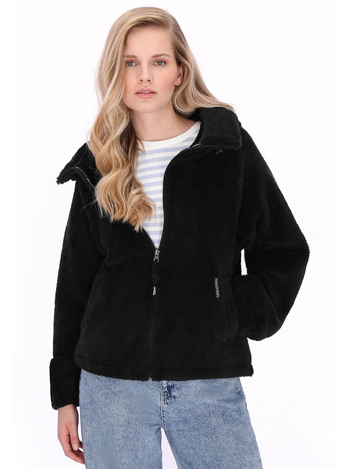Fleecejacke in Schwarz
