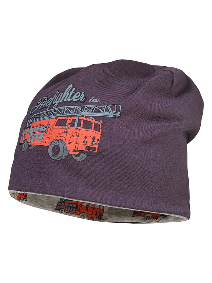 Dwustronna czapka beanie w kolorze antracytowo-szarym