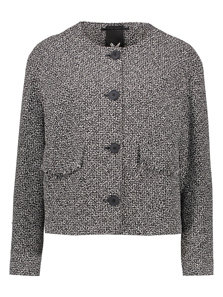 Übergangsjacke in Schwarz/ Weiß
